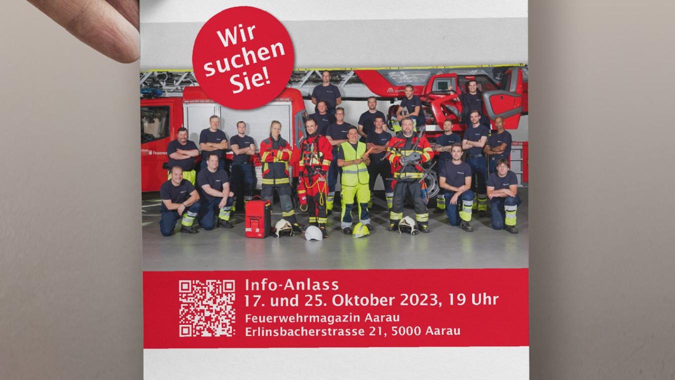 Stadt Aarau - Feuerwehr Flyer und Plakat