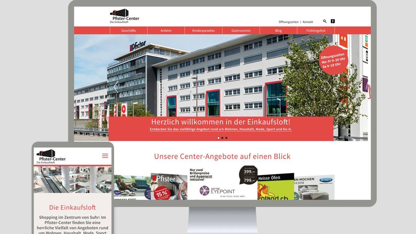 Pfister-Center Suhr: Redesign Website