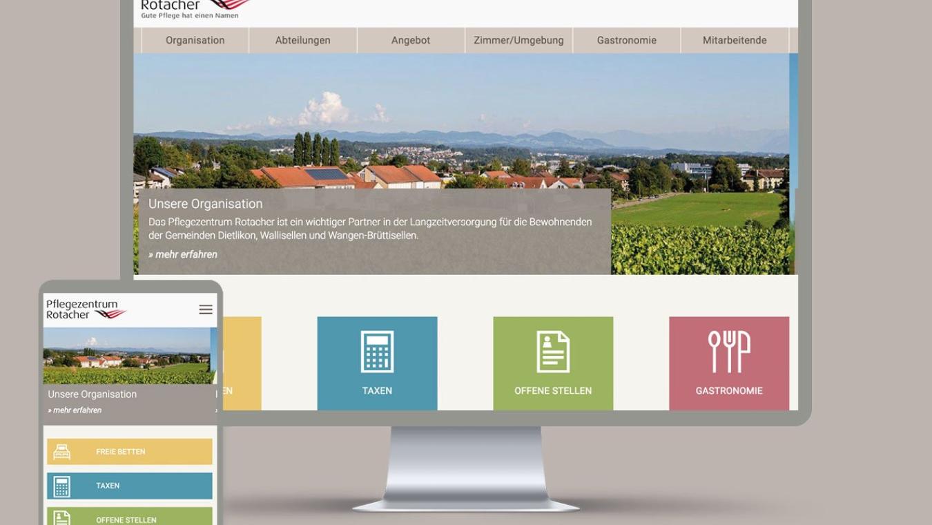 Pflegezentrum Rotacher: Redesign Website